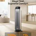 DREO Space Heater Indoor, 25" 11.5ft/s Fast Portable Room Heater with Remote and Thermostat, 3 Modes, Overheating & Tip-Over Protection, Electric Heaters for Indoor Use Large Room, Bedroom, Gold