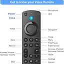 Replacement Voice Remote Control Compatible with All Fire Smart TV Stick(Lite,2nd gen,3rd gen,4K Max), Cube, Pioneer, Hisense, for Insignia Smart TV Stick with Voice Control