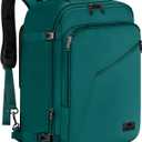 MATEIN Travel Backpack for Men Women, Carry on Backpack for Airplanes, Simple Daypack with Trolley Sleeve, Gifts for International Travelers, 35L, Peacock Blue (X-Large)