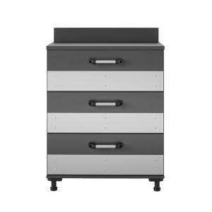 SystemBuild Evolution Boss 3 Drawer Storage Cabinet, Dark Gray
