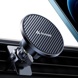 andobil for MagSafe Car Mount [Upgraded Strongest Magnet] Magnetic Phone Holder for Car Vent 360 Adjustable Magnetic Car Phone Holder Mount for iPhone 17 Pro Max 16 15 14 13 Plus Mini (Carbon Fiber)