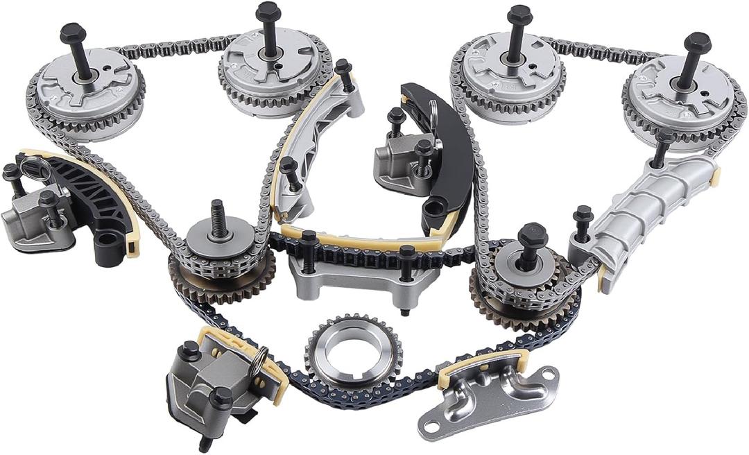 Autoexact 9-0753SVVT Engine Timing Chain Kit w/VVT Sprocket Fit for 2007-2022 2.8L 3.0L 3.6L V6 Chevy Buick Cadillac GMC Pontiac Saturn Traverse Enclave Impala Acadia Caprice Camaro SRX LaCrosse