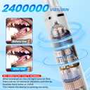 Dog Plaque Remover for Teeth,Pet Tooth Cleaner with LED Light,Cleaning Kit for Tartar and Stains,5 Adjustable Modes,Pet Teeth Cleaning kit,Suitable for Dogs and Cats (White)