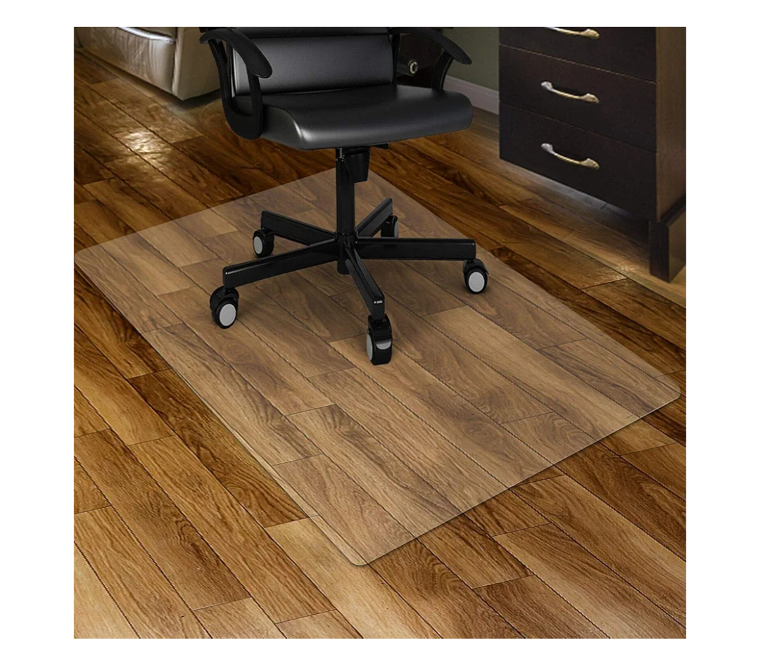 Chair Mat for Hardwood Floor, 48" x 48" Large Clear Office Floor Protector, Easy Glide Desk Mat for Home, Easy to Clean (Square)