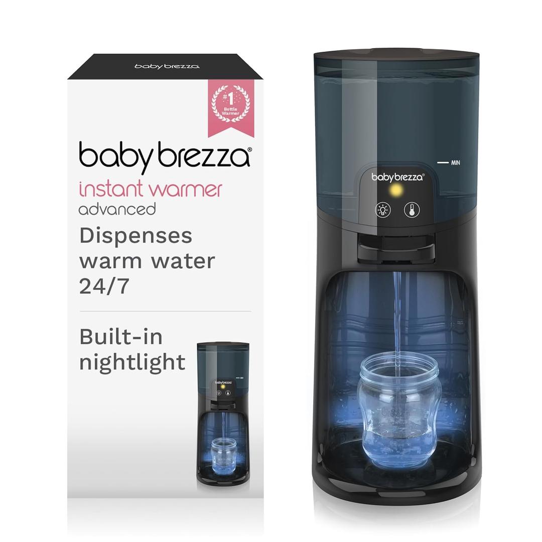 Baby Brezza Instant Baby Bottle Warmer Advanced - Fast Water Warmer Instantly Dispenses 24/7 in 3 Temperatures with Nightlight
