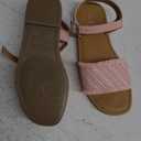 Little and Big Girls Santine Flat Sandals – Size 2, Pink
