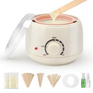 250ml Mini Waxing Kit for Women, Hard Wax Kit for Hair Removal, Waxing Kit for Bikini, Underarms, Eyebrows, Face, Compact for Teen Girls or Students Starters, Sensitive Skin, Dorms & Home Use