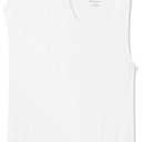 Amazon Essentials Men's Lightweight Tank Undershirts, Pack of 6 (Large, White)