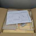 5-Tier Rotating Bookshelf, 360° Spinning Book Shelf Tower with Solid Wood & Clear Acrylic, Square Revolving Bookcase for Kids Room, Living Room, Bedroom and Office