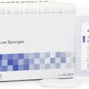 McKesson Woven Gauze Sponges, Sterile, 12-Ply, 100% Cotton, 2 in x 2 in, 100 per Pack, 1 Pack