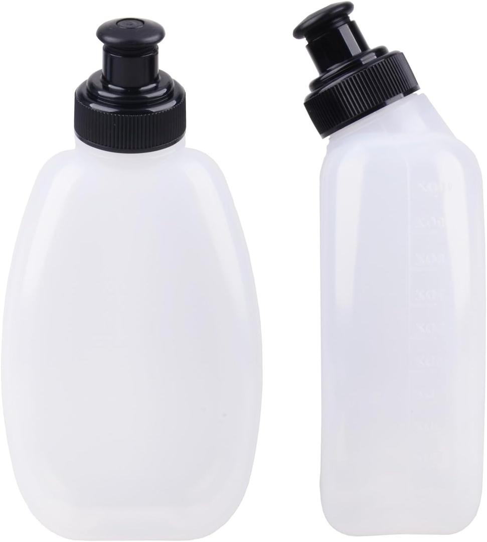 Azarxis Running Water Bottles Flask BPA Free Leakproof Hydration Vest Packs Waist Belt Replacement for Triathlon Marathon Hiking Cycling Climbing Runner (#1 280ml / 9.5oz - 2 Pack)