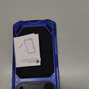 for iPhone 17 Pro Max Metal Case Kickstand, Built-in Tempered Glass Screen Protector, Heavy Duty Military Grade Shockproof Full Body Protection with Camera Cover Rugged Armor Case, Blue