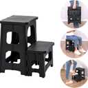 2 Step Stool Folding Step Stool for Adults,Non-Slip Foldable Stool for Office, Garage, Library, Closet, Bathroom and Porch,Collapsible Stool for Kitchen Home Toilet Bedroom.