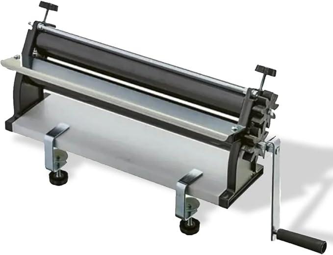 18-Inch Pizza Dough Roller Machine with Hand Crank - Pasta Maker, Dough Sheeter Features Non-Stick Rollers with Thickness Control - Solid Steel and Aluminum Construction