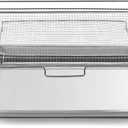 Allstare NX-AA5000RS Air Fryer Tray Replacement for Samsung Oven Parts 24 3/4 x 16 1/2 304 Stainless Steel DG75-01001C Air Fryer Basket NX60T8111SS/AA NE63T8111SS/AA Samsung Air Fryer Rack 1 Set