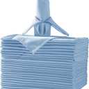 25pcs Polyester Cloth Napkins - 17 x 17 inch Blue Mist Dinner Washable Napkins with Hemmed Edges for Restaurant/Wedding/Hotel(25,Blue Mist)