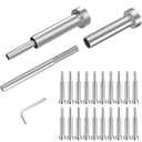 CKE 20 Pack Invisible Cable Railing Kit 1/8" Swage Tensioner Hardware and Terminal Hidden T316 Stainless Steel Invisible Receiver and Swage Stud End for 2"x2" 4"x4" Wood/Metal Post Deck Stairs CR31