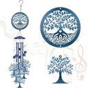 CREATCABIN Memorial Wind Chimes Tree of Life Wind Chimes for Outside Wind Bell Sympathy Gifts for Loss of Loved One Home Garden Patio Outdoor Porch Yard Beach Terrace Hanging Decoration 35in
