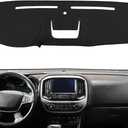 Dash Cover Mat Custom Fit for Chevy Chevrolet Colorado/GMC Canyon, Dashboard Cover Pad Carpet Protector Without Headup Display(Black) F172