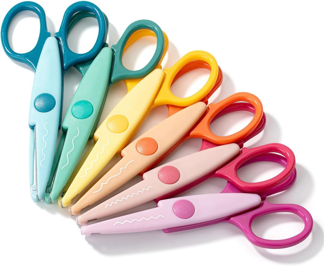 Mr. Pen Craft Scissors - Decorative Edge, 6 Pack, Zig Zag, Scrapbooking, Fancy, Pattern, Design (Sunny Meadows)