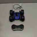 Tecnock Remote Control Car, 2.4GHz RC Cars with USB-C Easy Charging, 4WD Double Sided 360 Rotates and Flips RC Stunt Car, Toys Gift for Boys and Girls Ages 6-8, 8-12 (Blue)