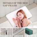 DEEPSHARK Bed Gap Filler,Mattress Gap Crack Filler Between Bed and Wall with Removable Cover,Thick Headboard Gap Filler for KingBeige-King-78 * 2 * 12in
