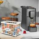 Coffee Pod Holder k Cups Holder Magnetic Coffee Pods Holder High-Capacity k Cup Holder Station Organizer, Bar Accessories.Suitable For Kitchen And Office Countertop (White)