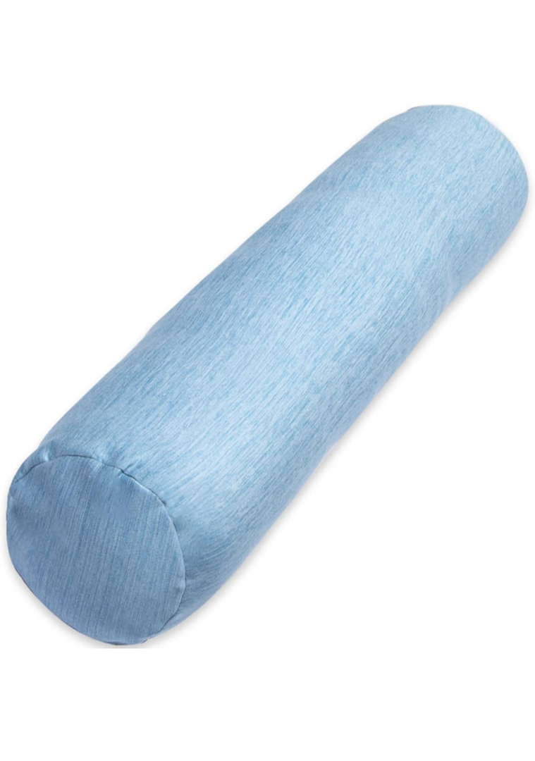 Body Pillow, Bolster Pillow with Cooling Cover, Long Round Roll Cylinder Pillow for Bed, 35" x 7.87", Blue