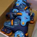 METROLLER Adjustable Kids Balance Roller Skates for Toddler Ages 3-6 Rainbow Unicorn Dinosaurs Illuminating Rollerskates for Girls Boys Ages 5-8 Three-Point Type Suitable for Beginners