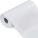 TONIFUL 6 inch x 22yd Wide White Satin Ribbon Solid Fabric Large Ribbon for Grand Opening Cutting Ceremony Wedding Birthday Party Decoration Gift Craft Chair Sash Table Car Bows Indoor or Outdoor