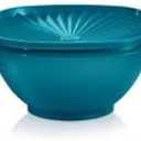 Tupperware Heritage Bowl 2 piece set | Serve and store food bowl and lid 2.8L/11.75 Cup | Teal Green