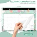 7 x 2026 Desk Calendar, Monthly Desktop/Wall Calendars, Jan 2026 - Jun 2027, Large Size 17"x12" Table Calendar for Desk Accessories and Home, School, Office Supplies (Leaf)