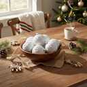 3.15" Vintage Christmas Ball Ornaments, Rustic Silver & White Distressed Christmas Ornaments Set, Shatterproof Farmhouse-Style Tree Decorations for Xmas Home Holiday Dcor(Pack of 8)