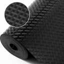 StaHom Shelf Liners for Kitchen Cabinets Refrigerator Liners Waterproof & OilProof Kitchen Cupboard Liner NonSlip Drawer Mats EVA Non Adhesive Fridge Liner for Shelves  Black 17.5 x 78.7 Inch