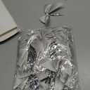 Sumind 48 Pcs Silver Bows for Christmas Tree Small Silver Ribbon Bow with Twist Ties 3'' Vintage Christmas Tree Ornaments for Garland Wreath Gift Wrapping Door Rustic Xmas Holiday Party Decor