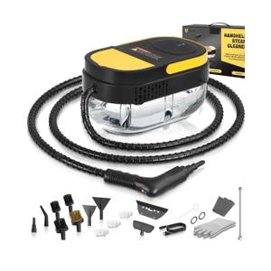 Gautye Steam Cleaner, 3 Level Adjustable Handle, 15s Heat Up, 1.69 Quarts Tank, Portable Steamer for Cleaning with 15 pcs Accessories, Steam Cleaner for Home for Dirt, Grease, Grout, Tile,Floor, Car