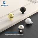 Banqin 30 Pack Drawer knobs Chrome Cabinet Knobs Closet Door Knob Polished Nickel Kitchen Knob for Cabinets Large Round Ball Hardware Single Hole