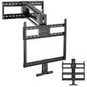X-FIXTURE Fireplace Pull Down TV Mount Over Fireplace with Height Adjust for Most 43" - 80" TVs, Max VESA 600x400mm, up to 80lbs, Above Fireplaces TV Mount