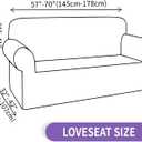 ZNSAYOTX Super Stretch Couch Cover Love Seat Sofa Covers for Living Room Dogs Pet Friendly Furniture Protector Spandex Loveseat Slipcovers with Anti Slip Foam Sticks (Dark Grey, Loveseat)