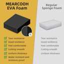 15mm Thick Black Eva Foam Cosplay Sheets roll, 13.9" x 39" Premium eva Craft Foam for Cosplay Costume by MEARCOOH