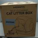 MeoWant Automatic Cat Litter Box, Large Opening Self Cleaning Litter Box with Safety Protection for Multiple Cats, App Control, Odor-Free, 75L Space, Yellow