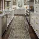 2x8  Rug Room Vintage Distressed Large Carpet Bedroom Low Pile Non Slip Indoor Soft Retro Throw Accent Rug Office Kitchen Bathroom Dining Room