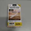 2 x 4 Clear Silicone Wall Protector Strips  Self-Adhesive Door Slam Stoppers & Noise Dampening Bumpers for Cabinets, Car, Toilet Lids, Drawers, Shower  5.5" x 0.7" x 0.2" by Vellax