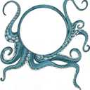 Novabright Octopus Wall Decals Kraken Tentacles Sticker Blue Ocean Decor 20 Inch Peel and Stick Decorative Wall Art Removable Waterproof Vinyl for Bathroom Living Room Bedroom Bathtub Home Decoration