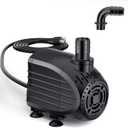 NFESOLAR Submersible Water Pump 200GPH, Ultra Quiet Submersible Pump with Dry Burning Protection 5.4ft High Lift for Fountains, Waterfall, Hydroponics, Aquariums KF203