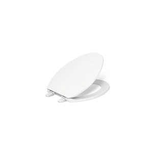 Kohler K-20110-0 Brevia Elongated Toilet Seat with Grip-Tight Bumpers, Quiet-Close Seat, Quick-Attach Hardware, White