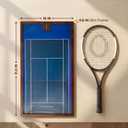 KRINGSIA Wooden Tennis Racket Display Frame with Wimbled Background