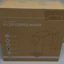 Mini Single Serve Coffee Maker for K Cup and Ground Coffee, Fast Brew One Cup Coffee Machine with Descaling Reminder and Water Window, 6 to 12 oz. Brew Sizes, Black