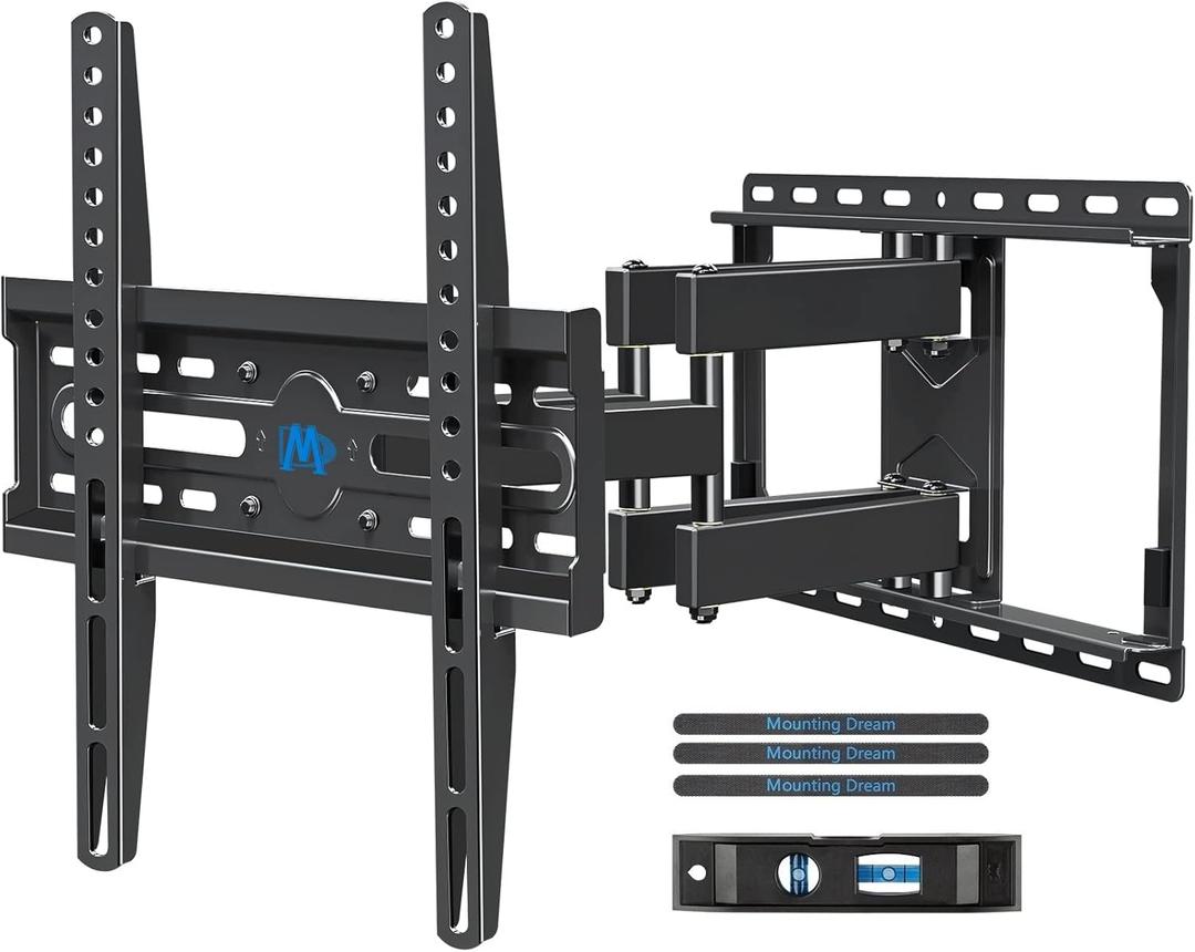 Mounting Dream TV Wall Mount for 32-65 Inch Television,Mount with Swivel and Tilt, Full Motion Bracket with Articulating Dual Arms, Fits 16inch Studs, Max VESA 400X400 mm, 99lbs, MD2380 (Black) Mounting Dream TV Wall Mount for 32-65 Inch Television,Mount with Swivel and Tilt, Full Motion Bracket with Articulating Dual Arms, Fits 16inch Studs, Max VESA 400X400 mm, 99lbs, MD2380 (Black)