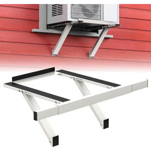 No Drill Window AC Bracket,Window AC Bracket Supports up to 220 LBS,Suitable for Single-Hung and Double-Hung Windows Rated 5,000 to 24,000 BTU,Heavy Duty with 2 Arms(White)